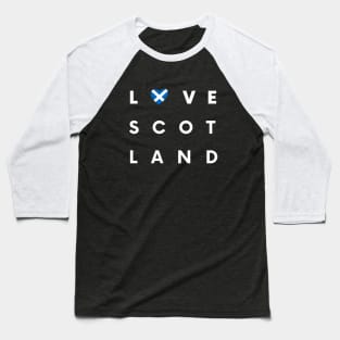 Love Saltire Flag Heart of Scotland Baseball T-Shirt